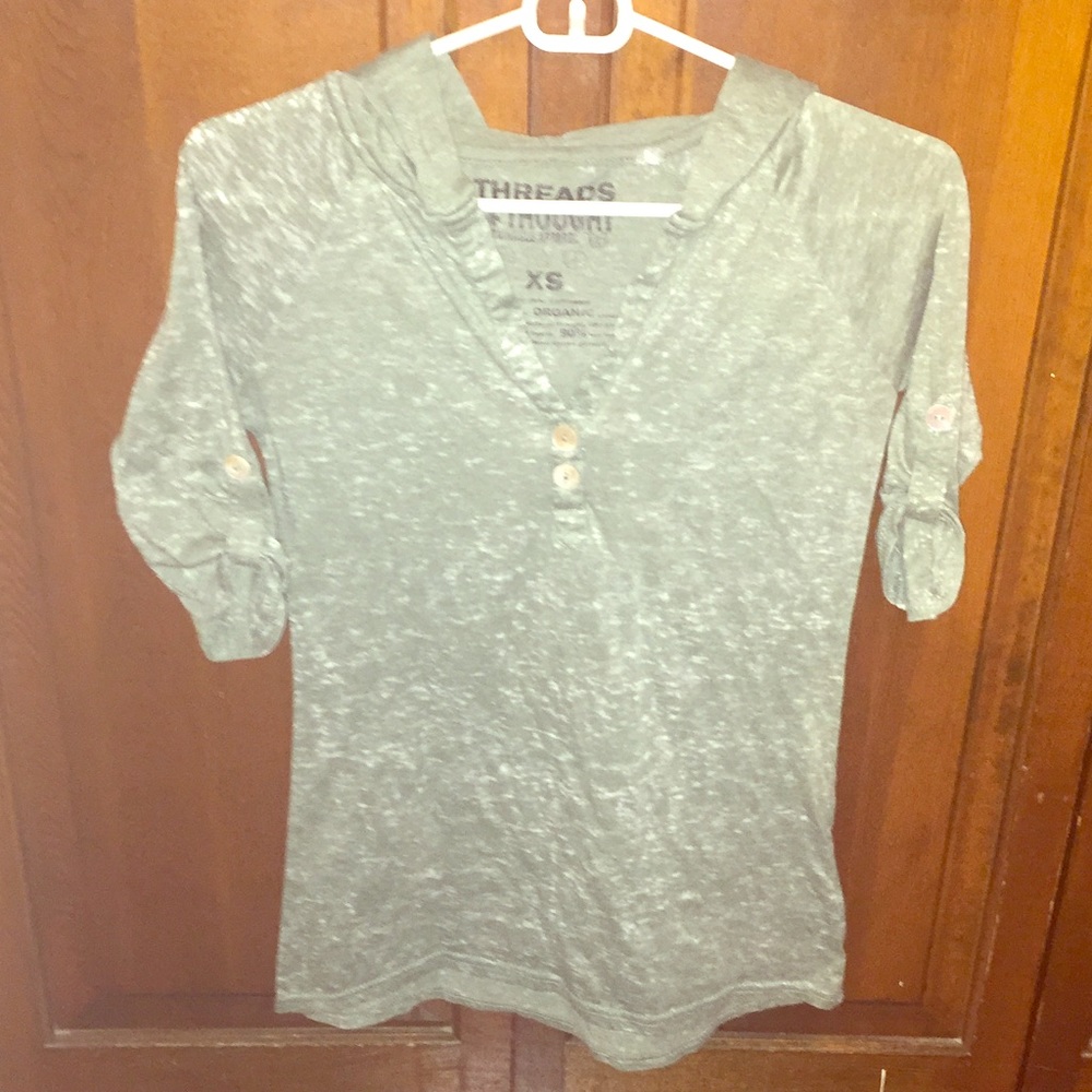 Threads 4 thought olive green 3/4 Hooded gip Sz Xs